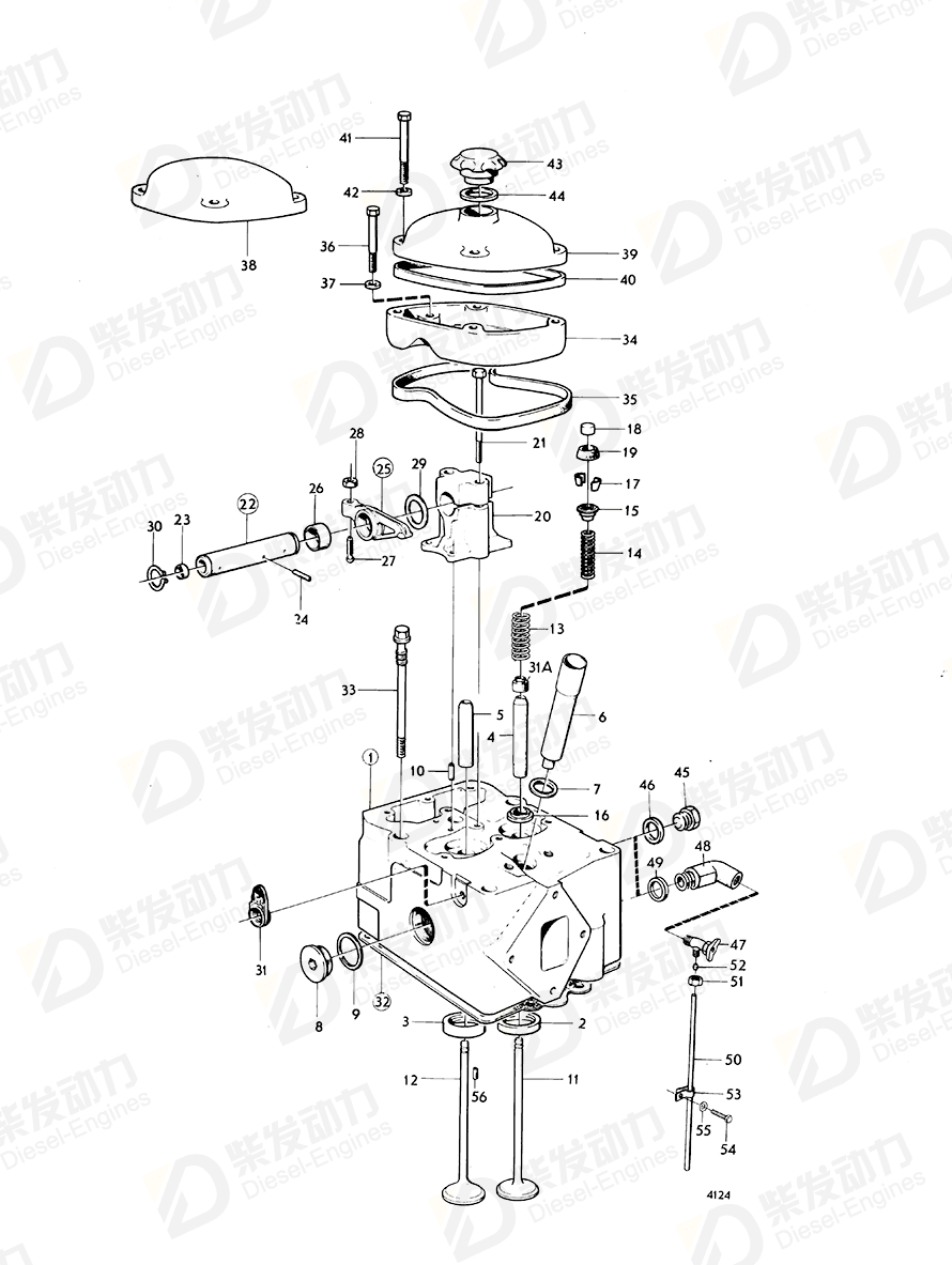 VOLVO Valve guide, intake 467029 Drawing VOLVO Valve guide, intake 467029 Drawing